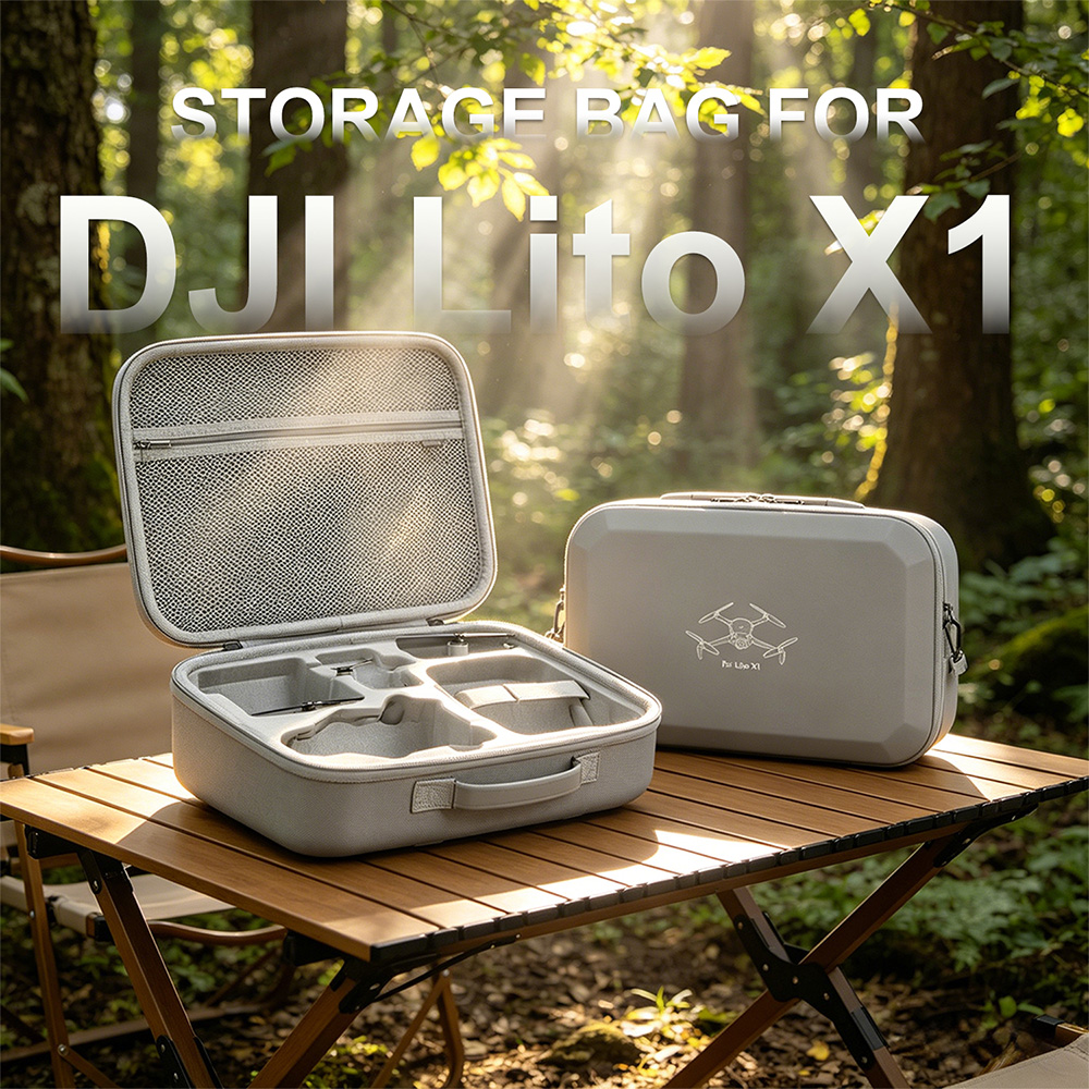 Drone Hard Shell Case - XFJI Tas Penyimpanan Bahu Kulit PU